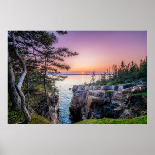 Coastline   Ravens Nest Acadia National Park Maine Poster