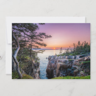 Coastline Ravens Nest Acadia National Park Maine Thank You Card
