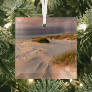 Coastline Saltum Beach, Denmark Glass Tree Decoration