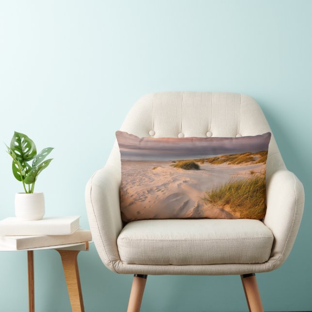 Coastline | Saltum Beach, Denmark Lumbar Cushion (Chair)