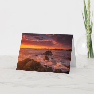 Coastline Sunset Pacific Grove Carmel California Card