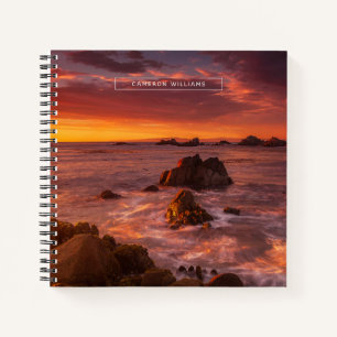 Coastline Sunset Pacific Grove Carmel California Notebook