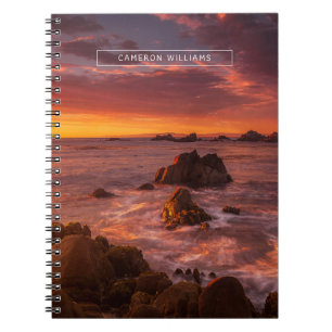 Coastline Sunset Pacific Grove Carmel California Notebook