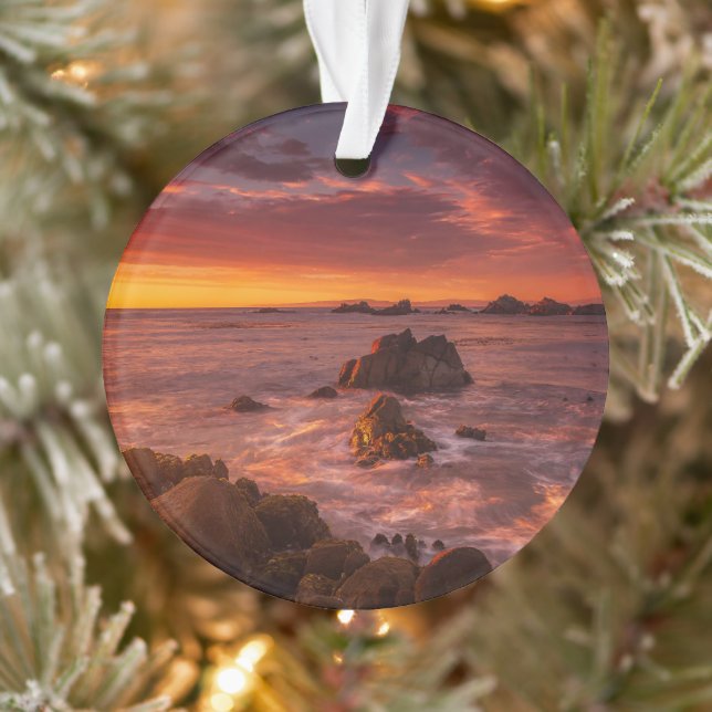 Coastline | Sunset Pacific Grove Carmel California Ornament (Tree)