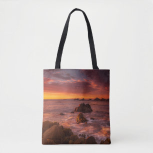 Coastline   Sunset Pacific Grove Carmel California Tote Bag