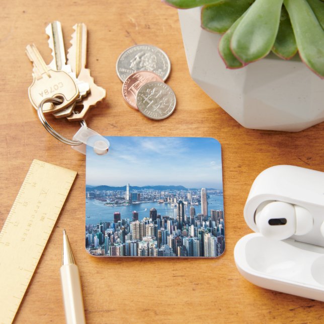 Coastline | Tsim Sha Tsu, Hong Kong Island, Asia Key Ring (Desk)
