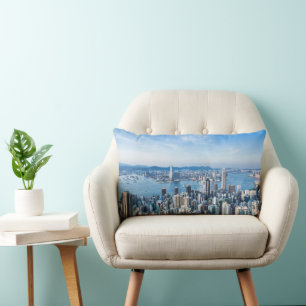 Coastline   Tsim Sha Tsu, Hong Kong Island, Asia Lumbar Cushion