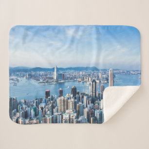 Coastline   Tsim Sha Tsu, Hong Kong Island, Asia Sherpa Blanket