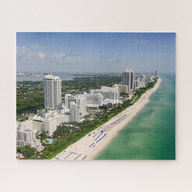 Coastline | Urban Beach, Miami, Florida Jigsaw Puzzle (Horizontal)