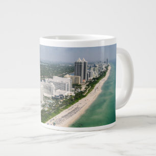 Coastline   Urban Beach, Miami, Florida Large Coffee Mug