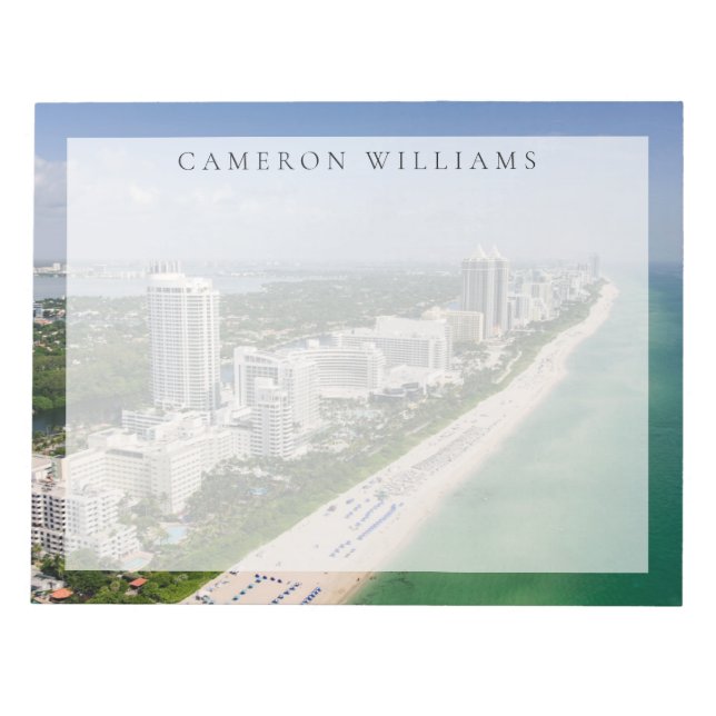 Coastline | Urban Beach, Miami, Florida Notepad (Front)