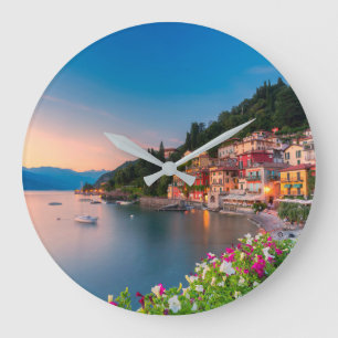 Coastline   Varenna, Lombardy, Italy Large Clock
