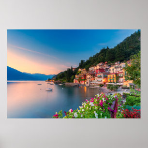 Coastline   Varenna, Lombardy, Italy Poster