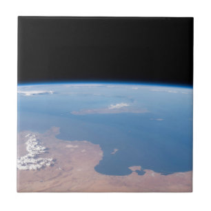 Coasts Of Tunisia And Libya And Island Of Sicily Ceramic Tile
