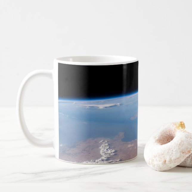 Coasts Of Tunisia And Libya And Island Of Sicily Coffee Mug (With Donut)