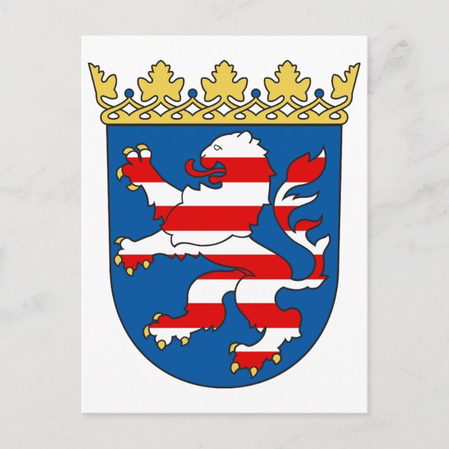 Coat arms Hesse Official Heraldry Symbol Germany Postcard (Front)