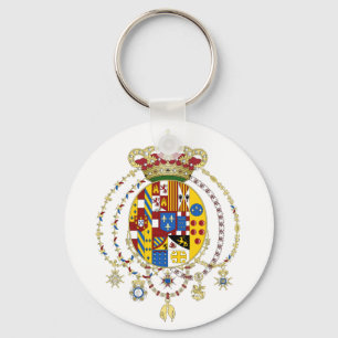 Coat  Arms Kingdom of Two Sicilies Official Italy Key Ring