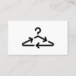 Coat Hanger Clothing Reseller Logo Business Card