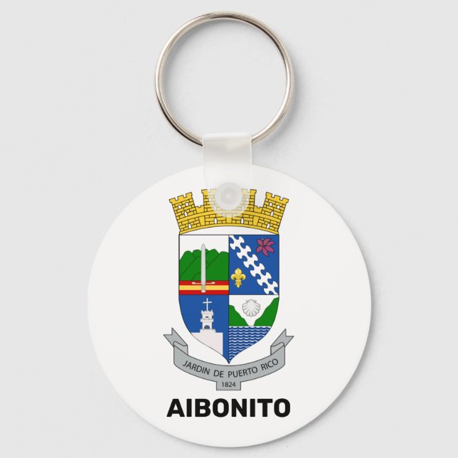 Coat of Arms - Aibonito, Puerto Rico Key Ring (Front)