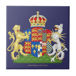 Coat of Arms Anne Boleyn Ceramic Tile