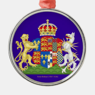 Coat of Arms Anne Boleyn Metal Ornament