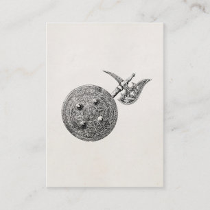 Coat of Arms Axe Shield Armour Mediaeval Weapon Business Card