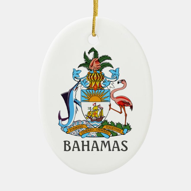 Coat of arms - Bahamas Ceramic Ornament (Front)