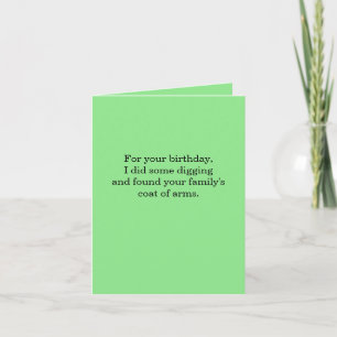 Coat of Arms Birthday Card