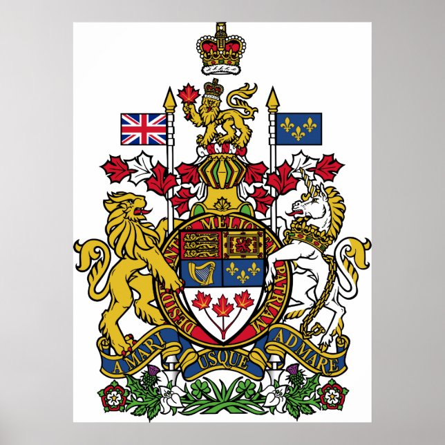 Coat of arms Canada Official Heraldry Symbol Logo Poster (Front)