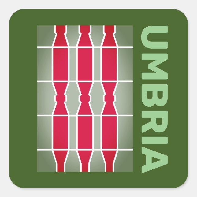 Coat of Arms/ flag of Umbria, Italy Square Sticker (Front)