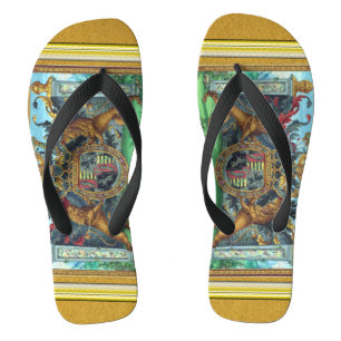 Coat of Arms Flip Flops