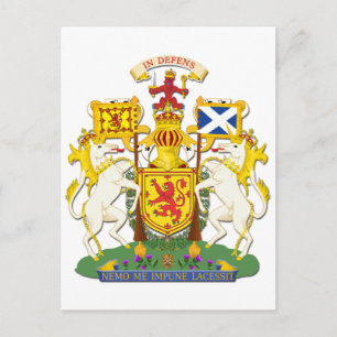 Coat Of Arms Kingdom Of Scotland Postcard