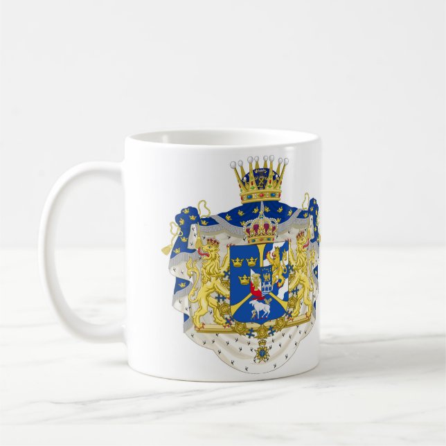 Coat Of Arms Kronprins Carl Gustav Av Sverige Coffee Mug (Left)