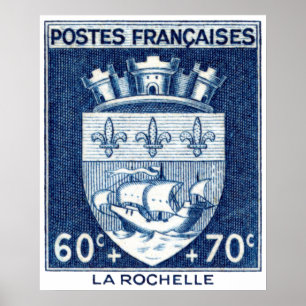 Coat of Arms, La Rochelle France Poster