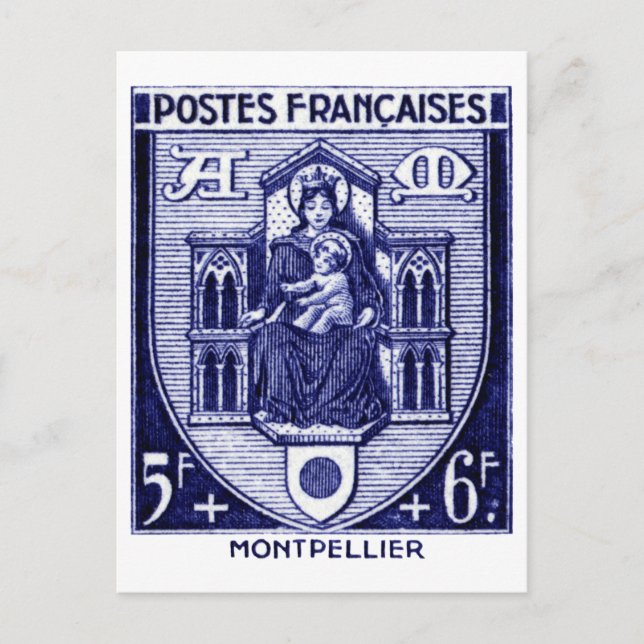 Coat of Arms, Montpellier France Postcard (Front)