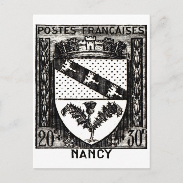 Coat of Arms, Nancy France Postcard (Front)