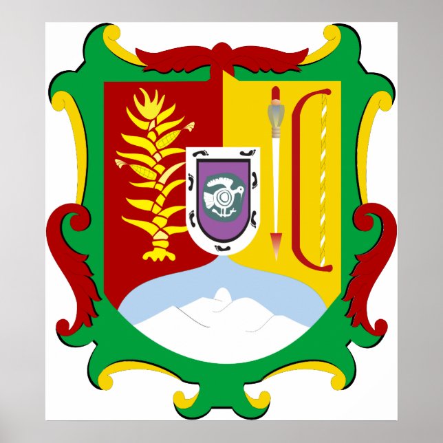 Coat of arms Nayarit Official Mexico Heraldry Logo Poster (Front)