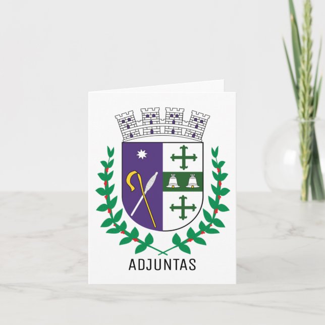 Coat of Arms of Adjuntas, Puerto Rico Note Card (Front)