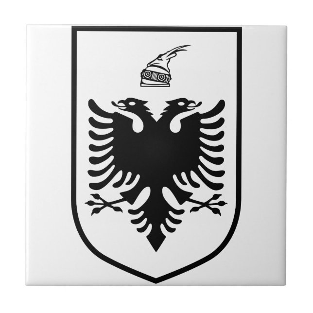 Coat of arms of Albania  Ceramic Tile (Front)