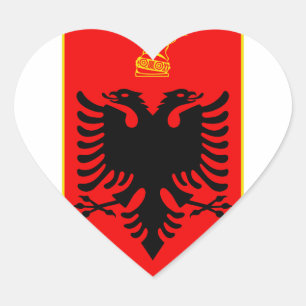 Coat of arms of Albania Heart Sticker
