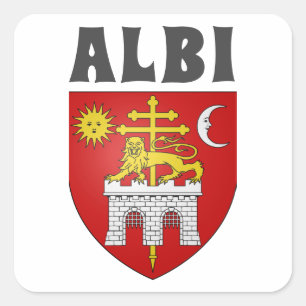 Coat of Arms of Albi, France Square Sticker