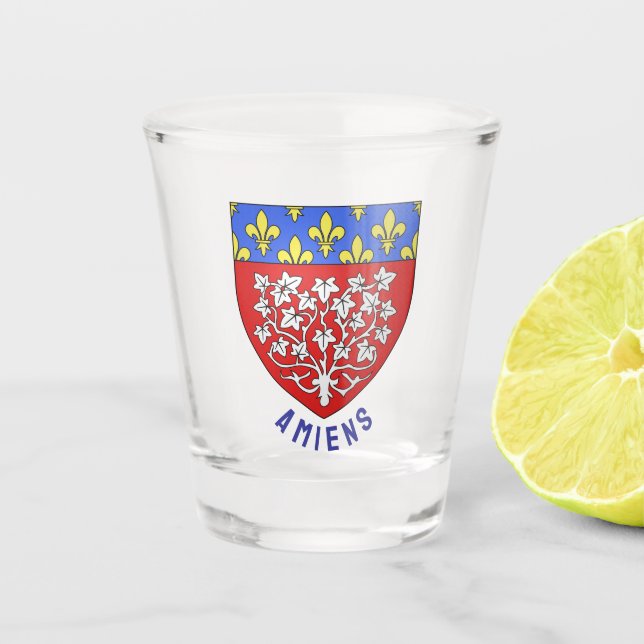 Coat of arms of Amiens, France Shot Glass (Front)