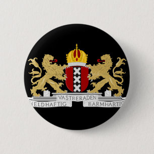 Coat of arms of Amsterdam 6 Cm Round Badge