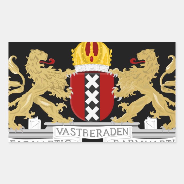 Coat of arms of Amsterdam Rectangular Sticker (Front)