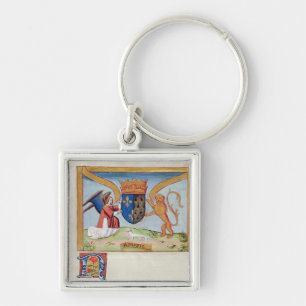 Coat of Arms of Anne of Brittany 1515 Key Ring
