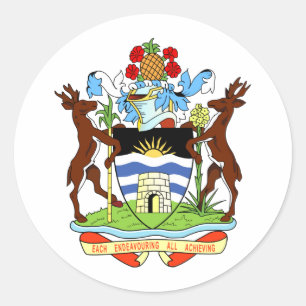 Coat of Arms of Antigua and Barbuda Classic Round Sticker