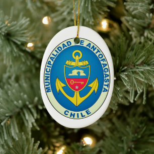 Coat of Arms of Antofagasta, Chile Ceramic Ornament