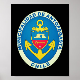 Coat of Arms of Antofagasta, Chile Poster