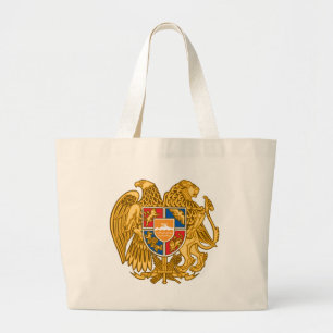 Coat of arms of Armenia - Armenian Emblem Large Tote Bag