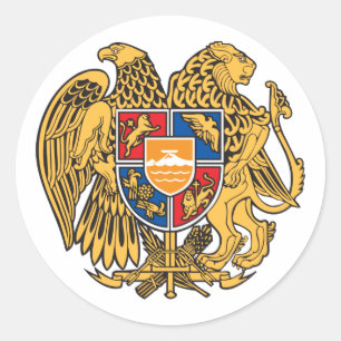 Coat of Arms of Armenia Classic Round Sticker
